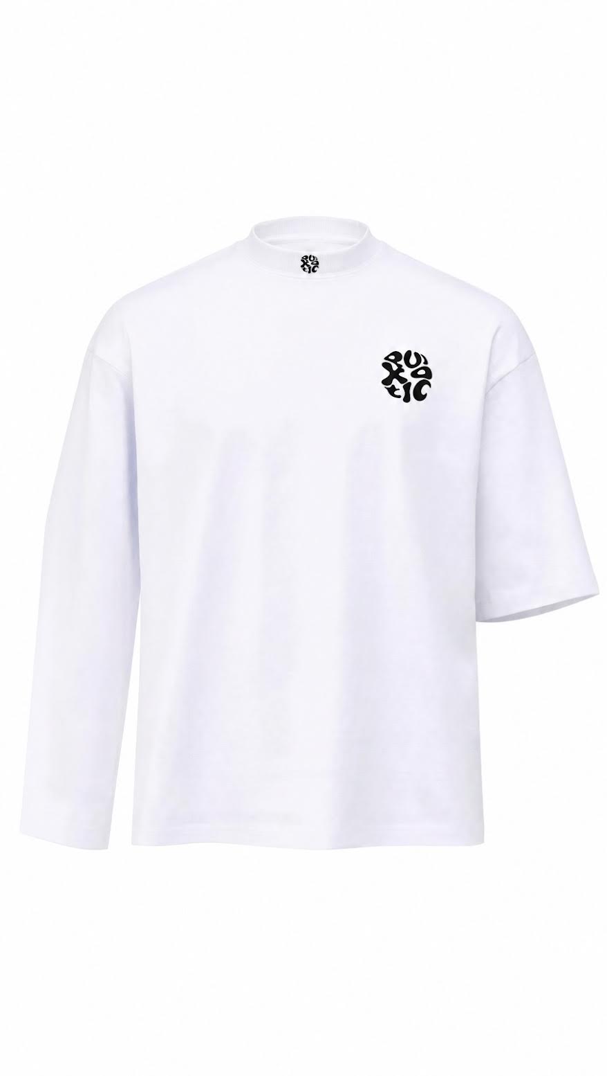 Patented Asymmetrical Sleeve White Tee