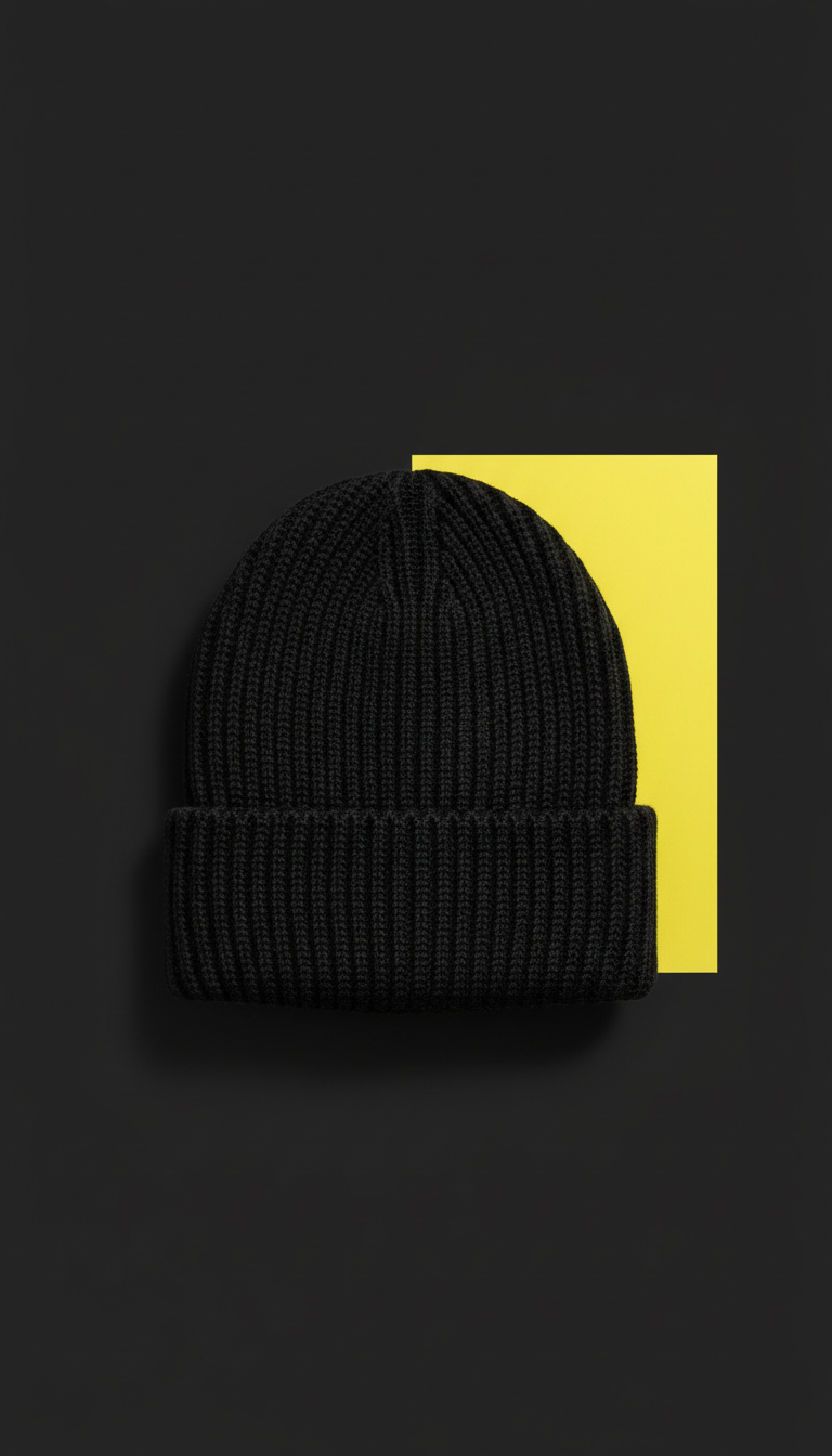 Midnight Black Heavyweight Beanie