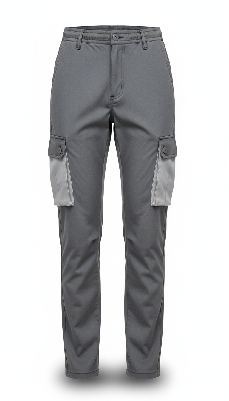 Structured Cargo Pants with Zippered Pockets