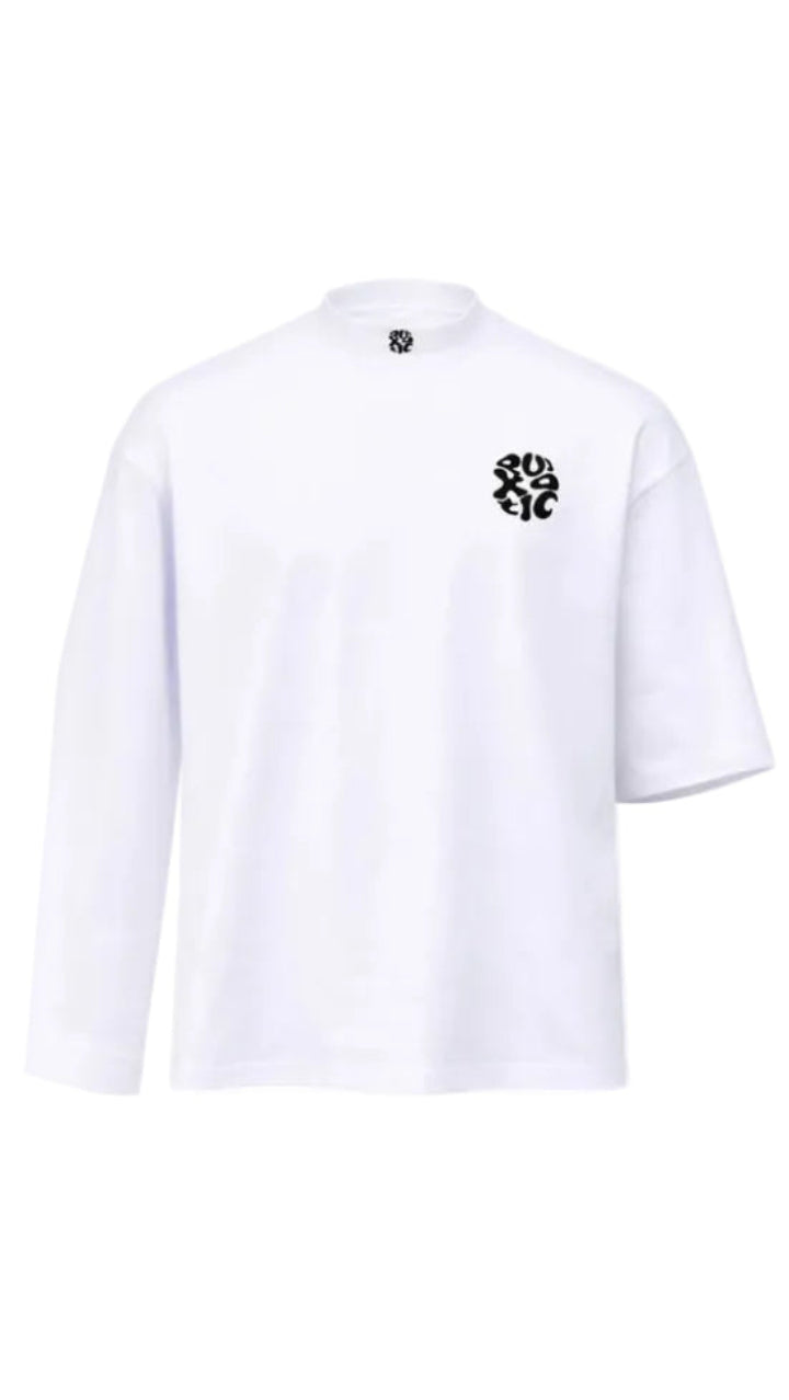 Patented Asymmetrical Sleeve White Tee